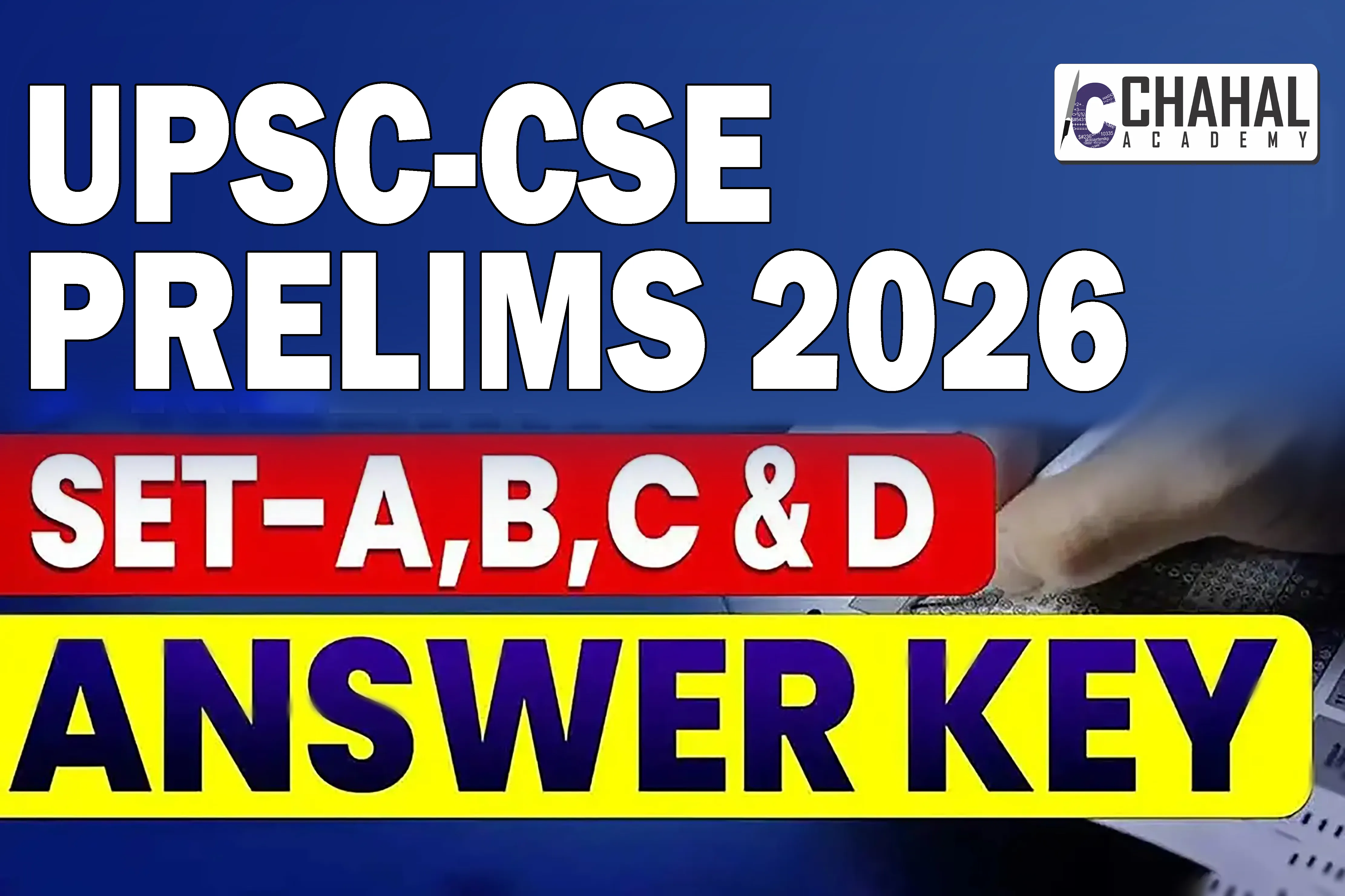 upsc prelims 2024 paper 1 gs and paper 2 csat answer key of all set a, set b, set c, set d